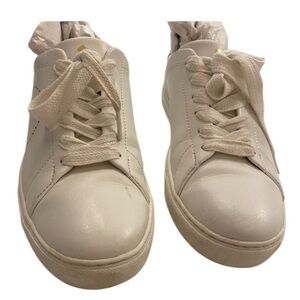 Kate Spade Women’s Nappa White Leather Sneakers Lace Up size 8.5 used in box